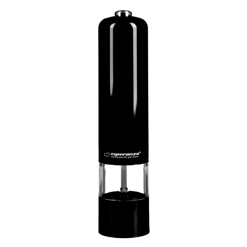 Electric pepper grinder ESPERANZA EKP001K — adjustable coarseness, ceramic mechanism, LED light, 230 mm, battery AA