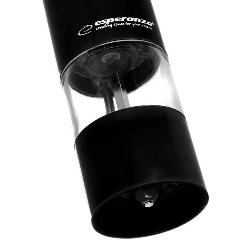 Electric pepper grinder ESPERANZA EKP001K — adjustable coarseness, ceramic mechanism, LED light, 230 mm, battery AA