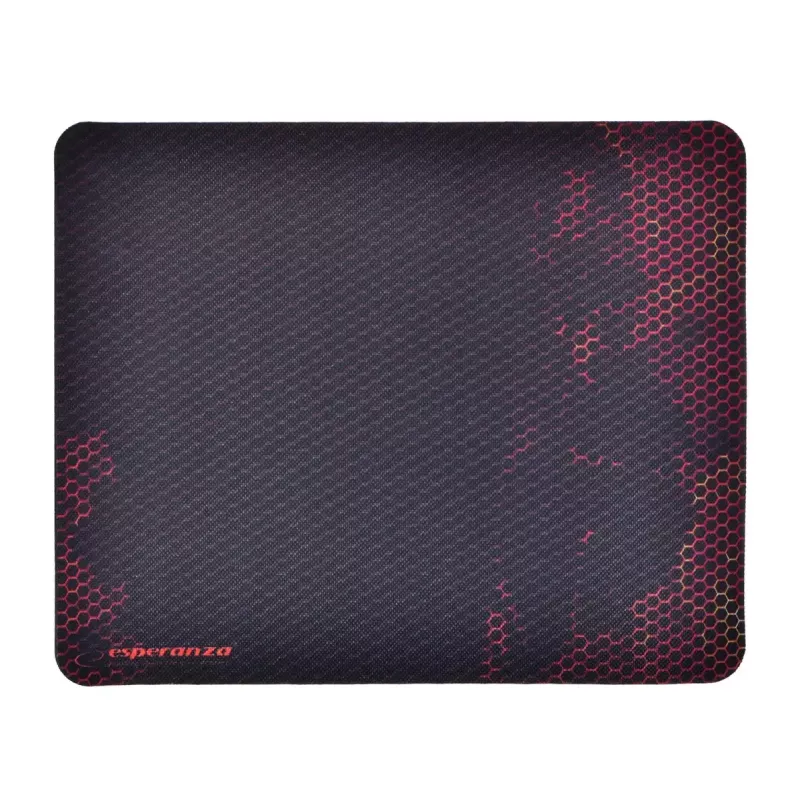 Mouse pad ESPERANZA EGP101R — gaming polyester, size S 250×200×2 mm, non-slip base, orange patterned surface