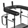 Rehabilitation high walker ActionMed B200AM — standing support with seat, 4 wheels, adjustable height 100–125 cm, max load 120 kg, frame width 65 cm
