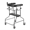 Rehabilitation high walker ActionMed B200AM — standing support with seat, 4 wheels, adjustable height 100–125 cm, max load 120 kg, frame width 65 cm