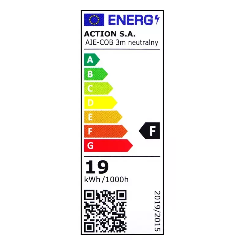 Universal strip light ActiveJet AJE-COB 3 m Neutral white 1850 lm 19 W IP20