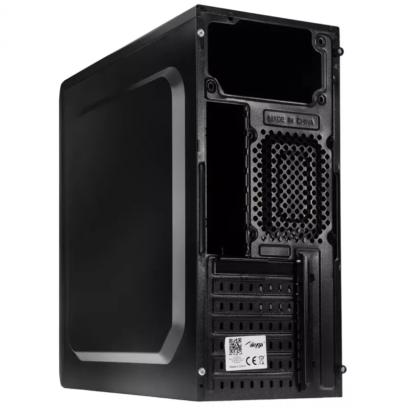 PC case Akyga AK939BL Midi Tower — ATX/Micro-ATX support, 3×3.5 inch + 3×2.5 inch bays, GPU up to 385 mm, USB 2.0