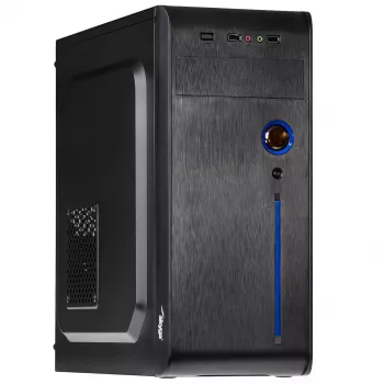 PC case Akyga AK939BL Midi Tower — ATX/Micro-ATX support, 3×3.5 inch + 3×2.5 inch bays, GPU up to 385 mm, USB 2.0