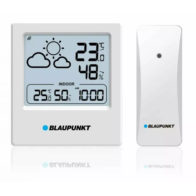 Weather station BLAUPUNKT WS10WH — wireless indoor/outdoor temperature and humidity monitor