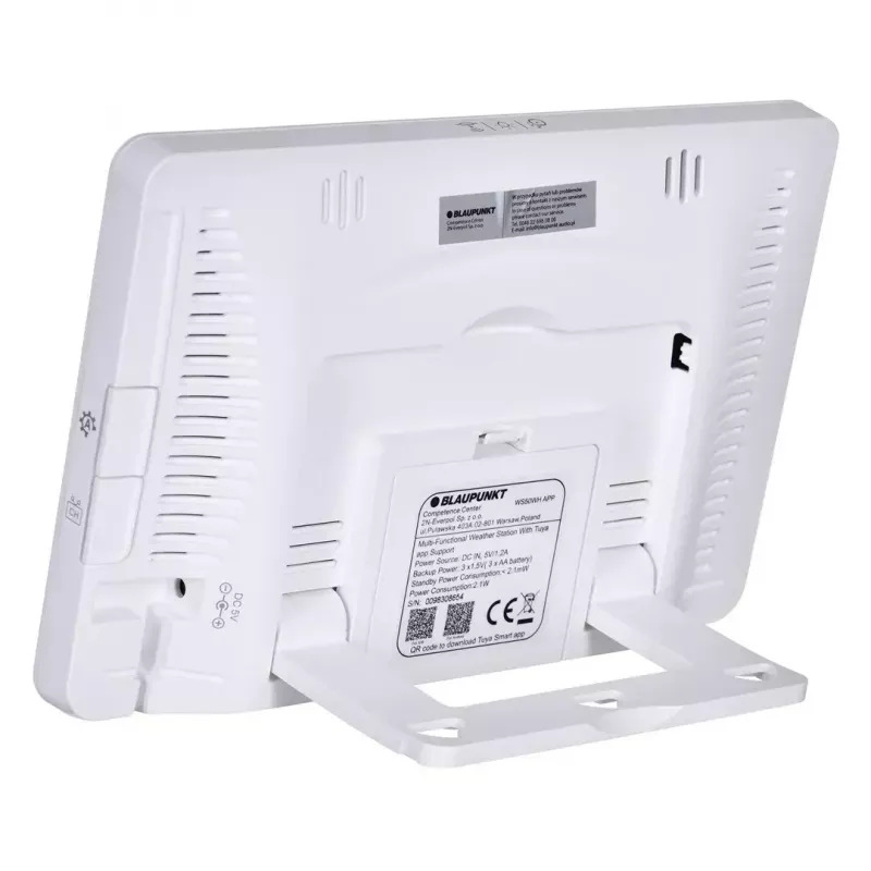 Weather station BLAUPUNKT WS50WH with app, wireless indoor/outdoor temperature monitoring