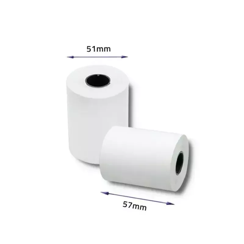 Thermal receipt roll QOLTEC 57 x 30 mm 55 g/m² BPA-free, core 17 mm, 10 pcs