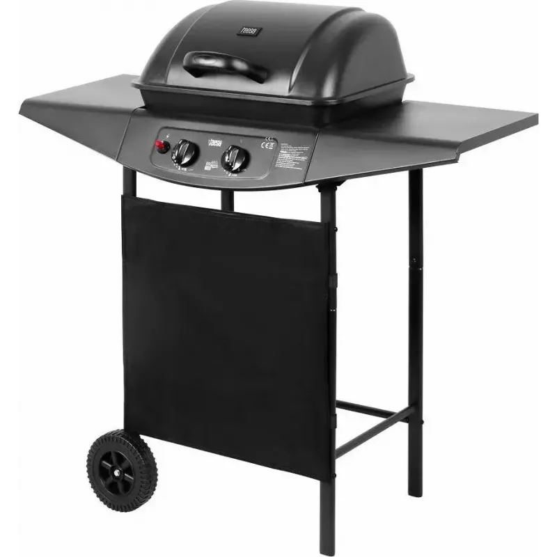 Gas grill TEESA TSA0080 — 2 burners, portable outdoor barbecue
