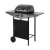 Gas grill TEESA TSA0080 — 2 burners, portable outdoor barbecue