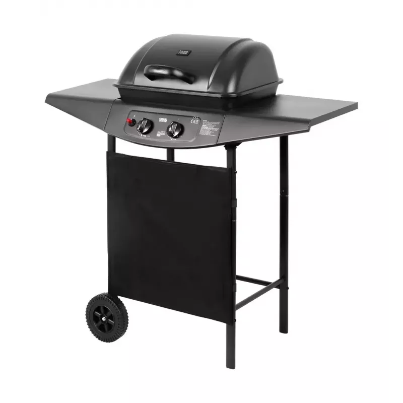 Gas grill TEESA TSA0080 — 2 burners, portable outdoor barbecue