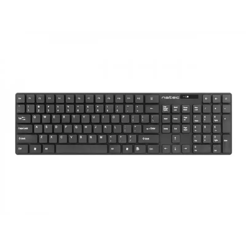 Wireless keyboard and mouse set NATEC Stingray NZB-1440 — RF wireless, full-size 108-key QWERTY, US English, black