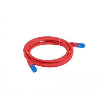 LANBERG RJ-45 Cat6a patch cable PCF6A-10CC-0100-R, 1 m, S/FTP, CCA, LSZH, red