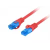 LANBERG RJ-45 Cat6a patch cable PCF6A-10CC-0100-R, 1 m, S/FTP, CCA, LSZH, red