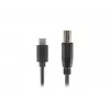 USB 2.0 cable LANBERG CA-USBA-13CC-0030-BK — USB B to USB C, 3 m, black