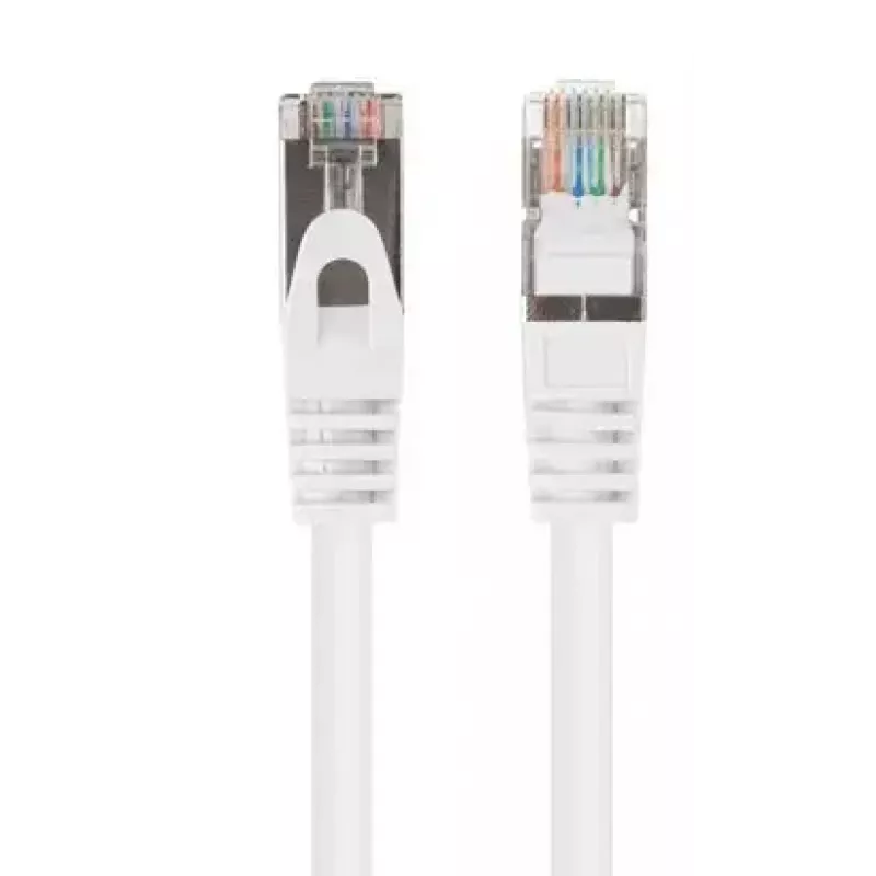 Ethernet patch cable LANBERG PCF6-20CC-0100-W Cat6 U/UTP 1 m, CCA conductor, 250 MHz, white