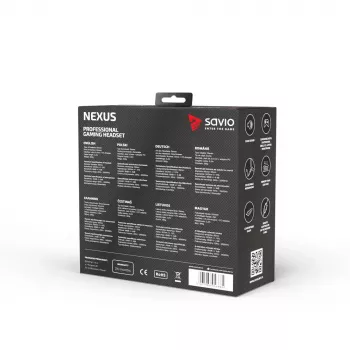 Headset Savio NEXUS Wired Gaming Black