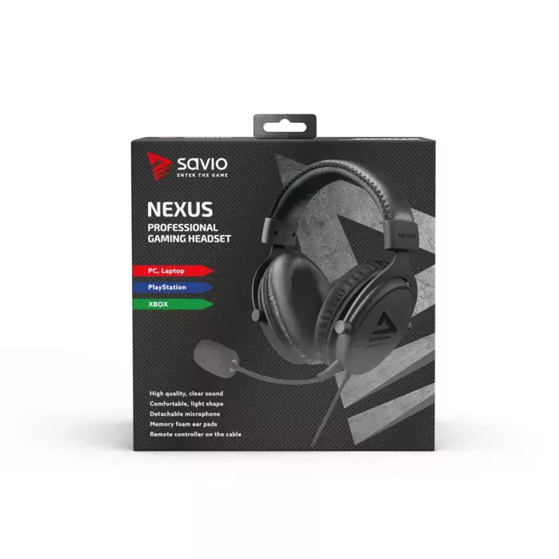 Headset Savio NEXUS Wired Gaming Black