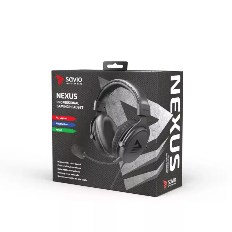 Headset Savio NEXUS Wired Gaming Black