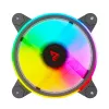 120mm ARGB Case Fan 4-pack SAVIO FAN-01 with Controller and Remote, 12 V, 1200 RPM, 25 dB (Black)