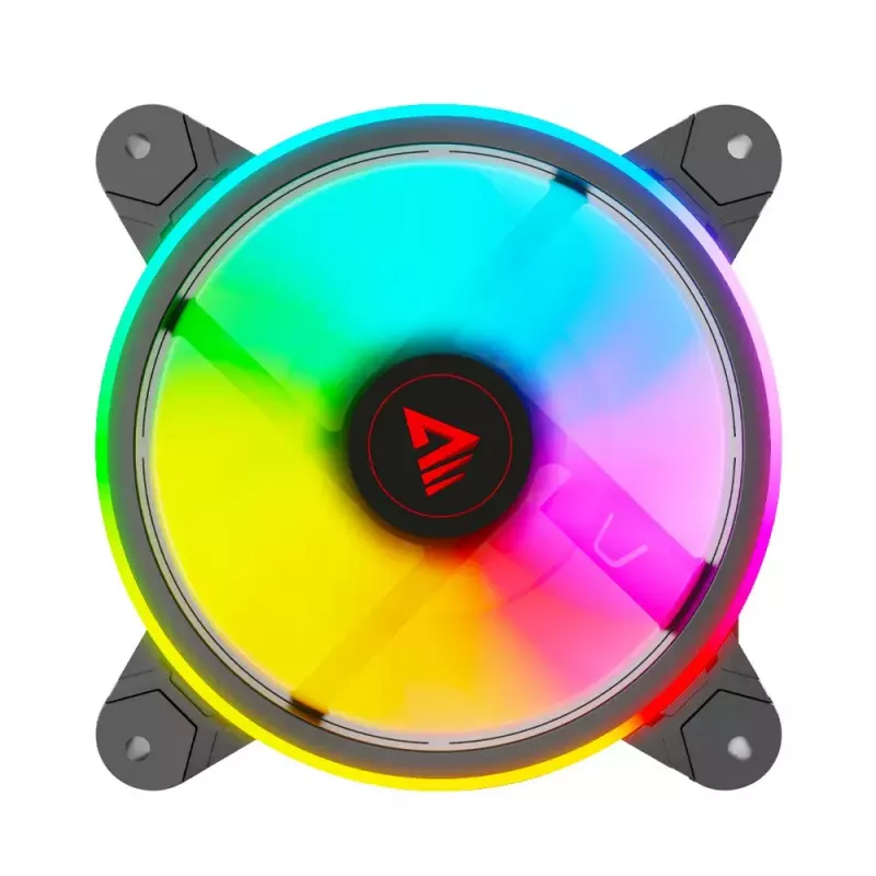 120mm ARGB Case Fan 4-pack SAVIO FAN-01 with Controller and Remote, 12 V, 1200 RPM, 25 dB (Black)