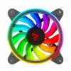 120mm ARGB Case Fan 4-pack SAVIO FAN-01 with Controller and Remote, 12 V, 1200 RPM, 25 dB (Black)