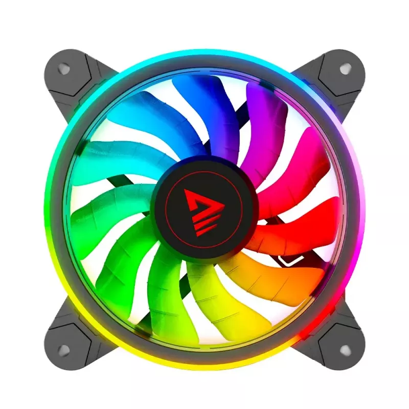 120mm ARGB Case Fan 4-pack SAVIO FAN-01 with Controller and Remote, 12 V, 1200 RPM, 25 dB (Black)