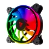 120mm ARGB Case Fan 4-pack SAVIO FAN-01 with Controller and Remote, 12 V, 1200 RPM, 25 dB (Black)