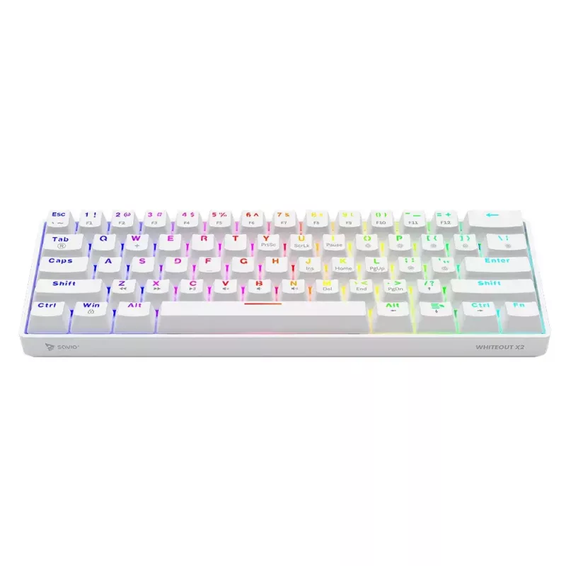 Savio WHITEOUT X2 RED Gaming Keyboard USB QWERTY Mechanical 61 Keys