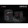 CPU air cooler SAVIO Vortex X2 Black – 120 mm fan, height 157 mm, PWM, LGA 2066 compatible