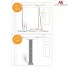 Cable organizer MACLEAN MC-768B — desk-mounted black cable management tray