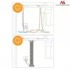 Cable organizer MACLEAN MC-768B — desk-mounted black cable management tray