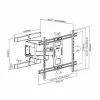 Wall TV bracket MACLEAN MC-881 for 37–85 inch TVs, VESA up to 600x400, load 60 kg, black