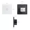 Touch light switch MACLEAN MCE703W, glass panel, 1 gang, 220V