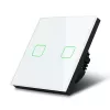 Touch light switch MACLEAN MCE703W, glass panel, 1 gang, 220V