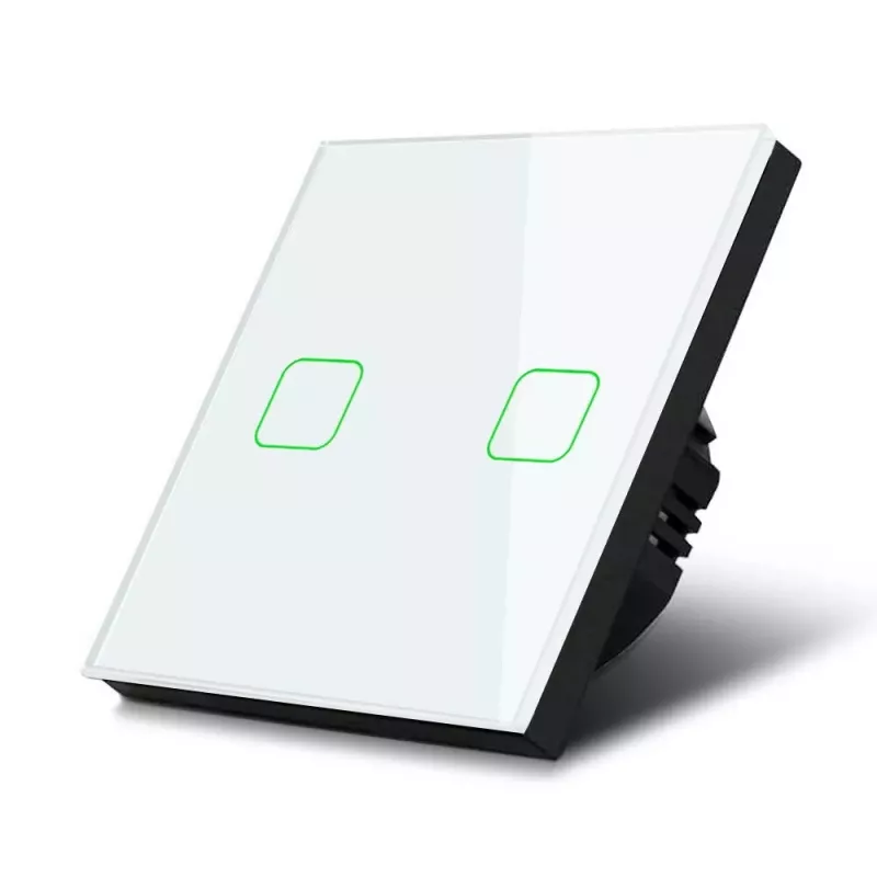 Touch light switch MACLEAN MCE703W, glass panel, 1 gang, 220V