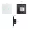 Touch light switch MACLEAN MCE703W, glass panel, 1 gang, 220V