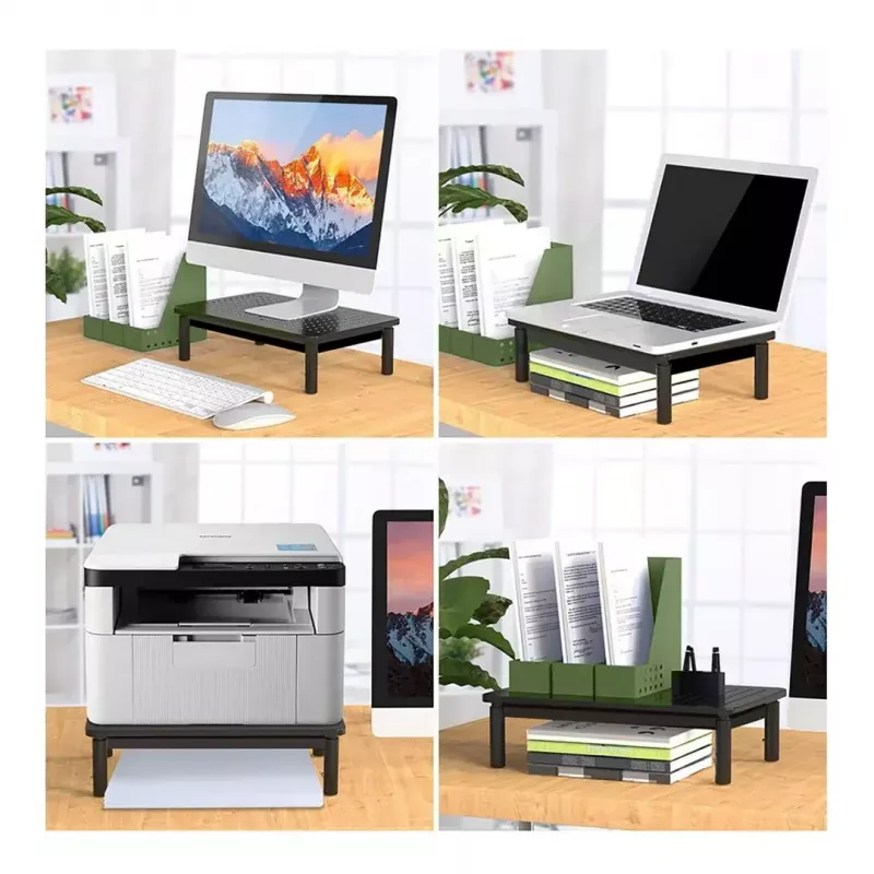 Laptop stand MACLEAN MC-946 for 13–32 inch devices, 3-level height (11/13/15 cm), drawer, black, up to 20 kg
