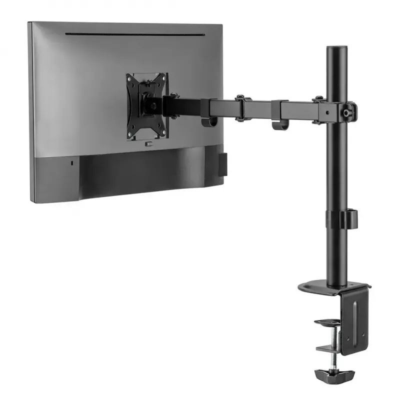 Monitor desk mount MACLEAN MC-753N for 17–32 inch screens, VESA 75x75 / 100x100, max 9 kg, tilt ±45°, swivel ±180°, height adjustable