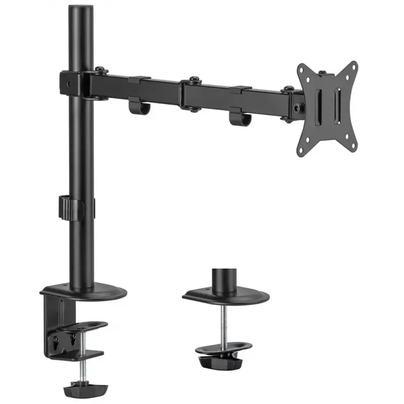 Monitor desk mount MACLEAN MC-753N for 17–32 inch screens, VESA 75x75 / 100x100, max 9 kg, tilt ±45°, swivel ±180°, height adjustable