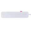 Power strip MACLEAN MCE393 W — 4 sockets + 3×USB, 110–240V, 2.1A USB, 2500W, 3 m, white