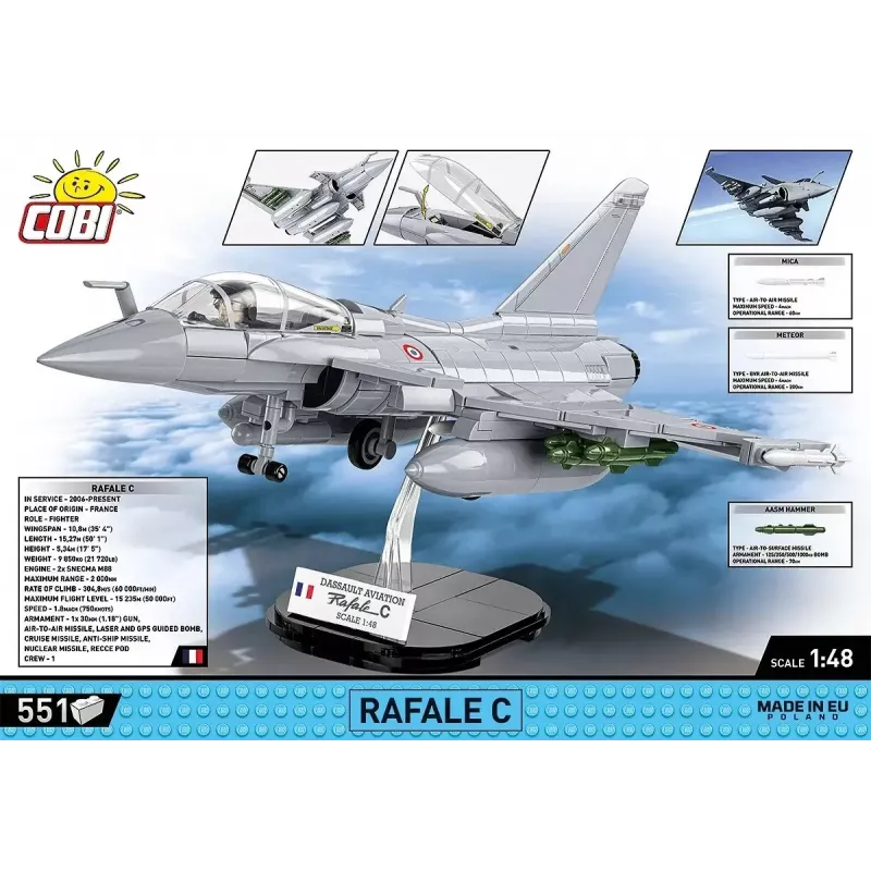 Construction Blocks set Cobi Rafale C 551 pieces model COBl-5901