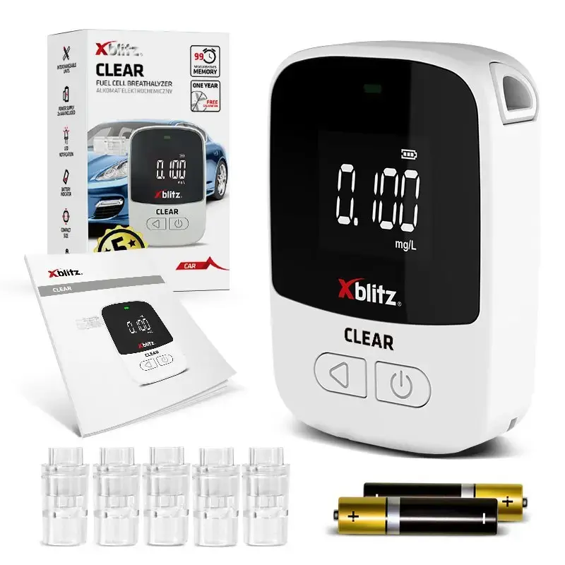 Alcohol breathalyzer Xblitz XB-CLEAR ELECTROCHEMICAL sensor, portable handheld tester