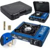 Gas camping stove PROMIS KGC100 — 1-burner LPG countertop hob, metal housing, rotary front control
