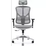 Ergonomic Office Chair Diablo Chairs V-Basic White-Grey — adjustable height and recline, armrests, lumbar support
