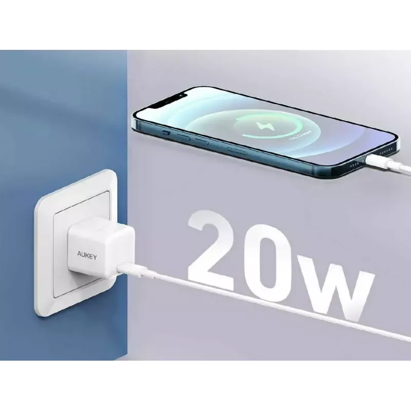USB-C Mini Charger Aukey PA-F5 20W PD — Compact 20W PD Fast Charger
