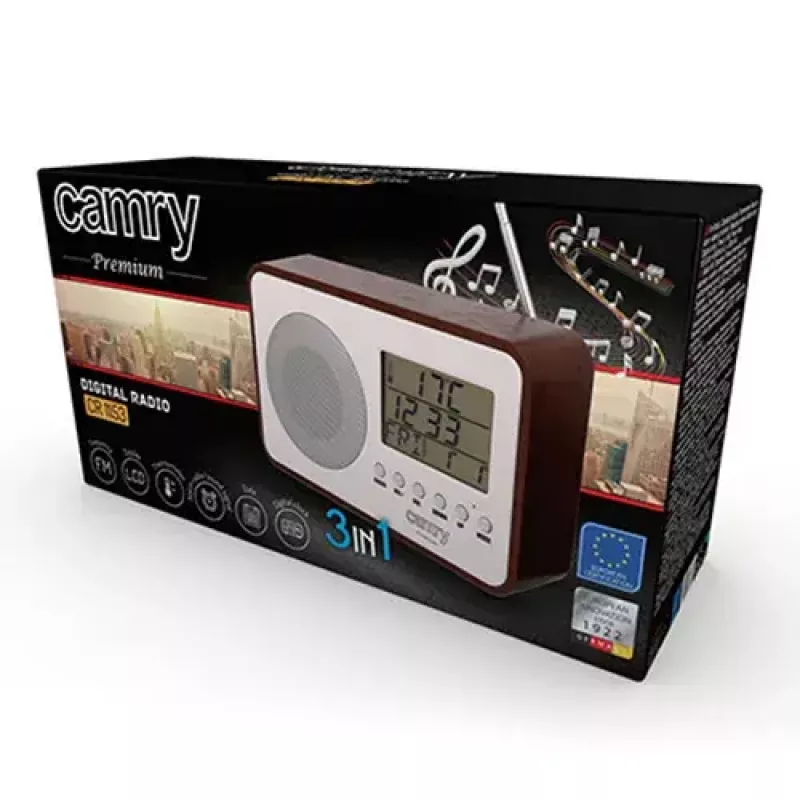 Portable Radio Camry CR 1153 — FM portable radio with LCD display, single speaker, auto digital tuning, DC power