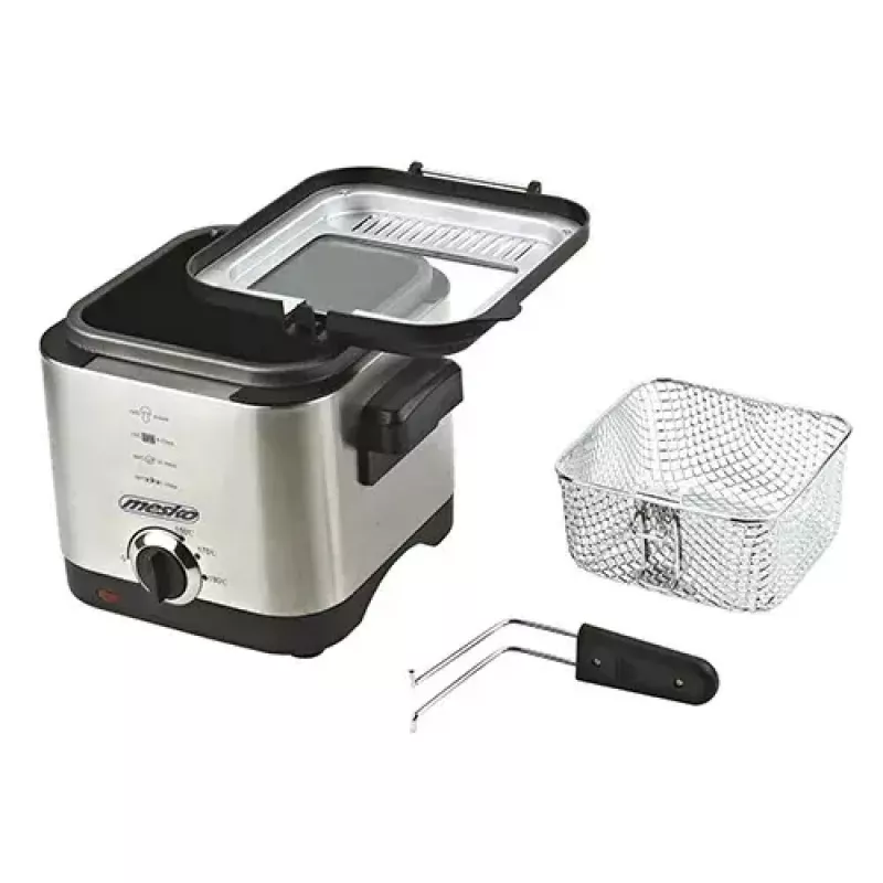 Deep fryer Mesko Home MS 4910 Single 1.5 L 900 W Black Satin steel