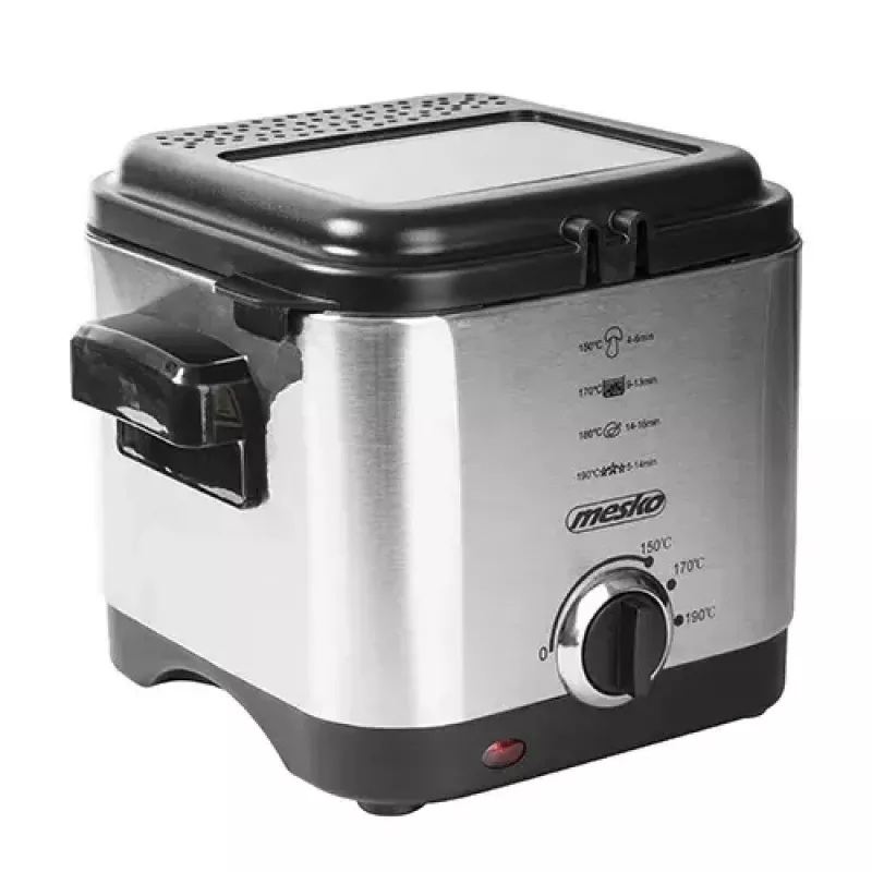 Deep fryer Mesko Home MS 4910 Single 1.5 L 900 W Black Satin steel