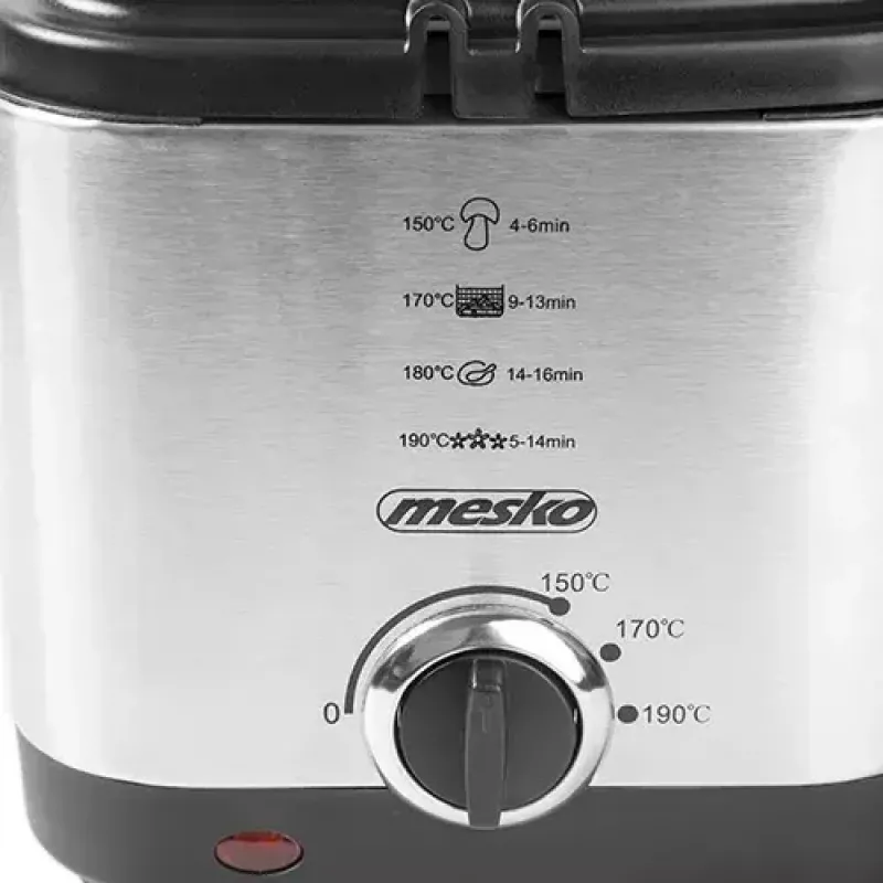 Deep fryer Mesko Home MS 4910 Single 1.5 L 900 W Black Satin steel