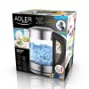 Electric kettle Adler AD 1247 1.7 L 2200 W Glass body Stainless steel elements Black